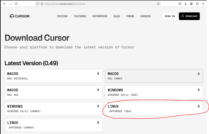 Downloading Cursor AI